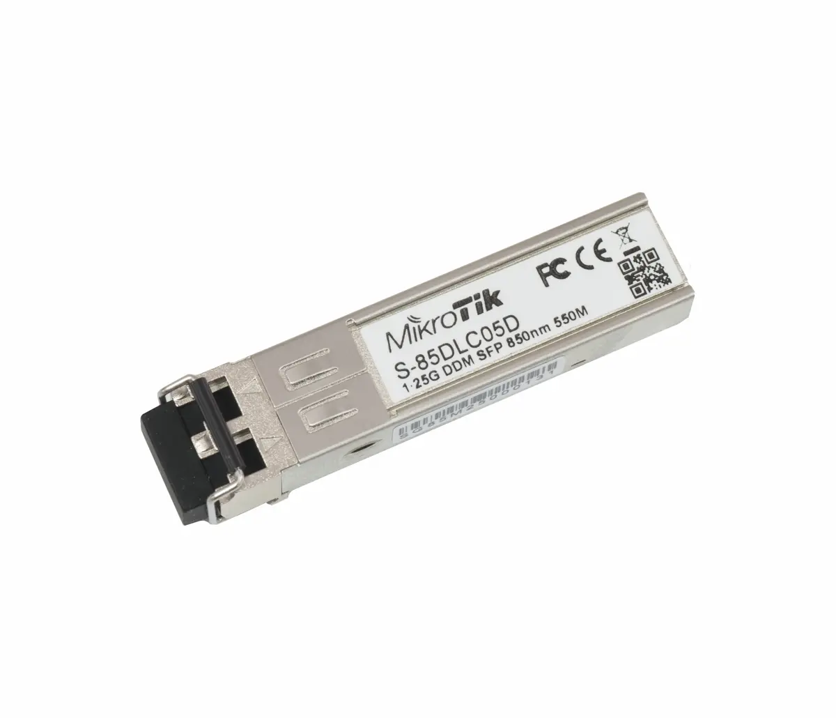 SFP модул MikroTik S-85DLC05D, 1.25G, 850nm Dual LC, up to 550 meter Multi Mode, DDM