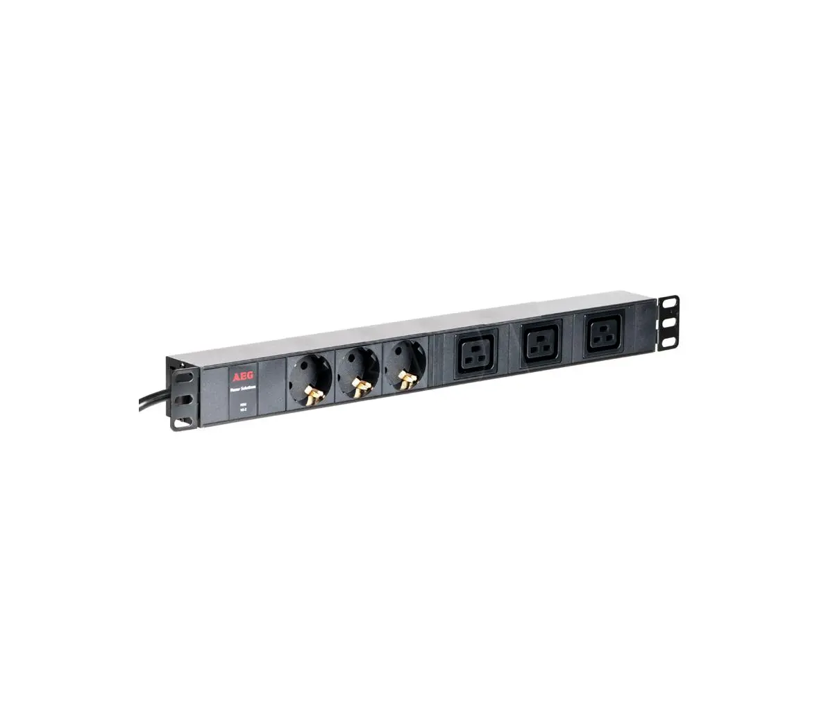 Разклонител AEG PDU 16-2, 3x заземени GE гнезда, 3x IEC320 C19 (16 A), за монтаж - image 2