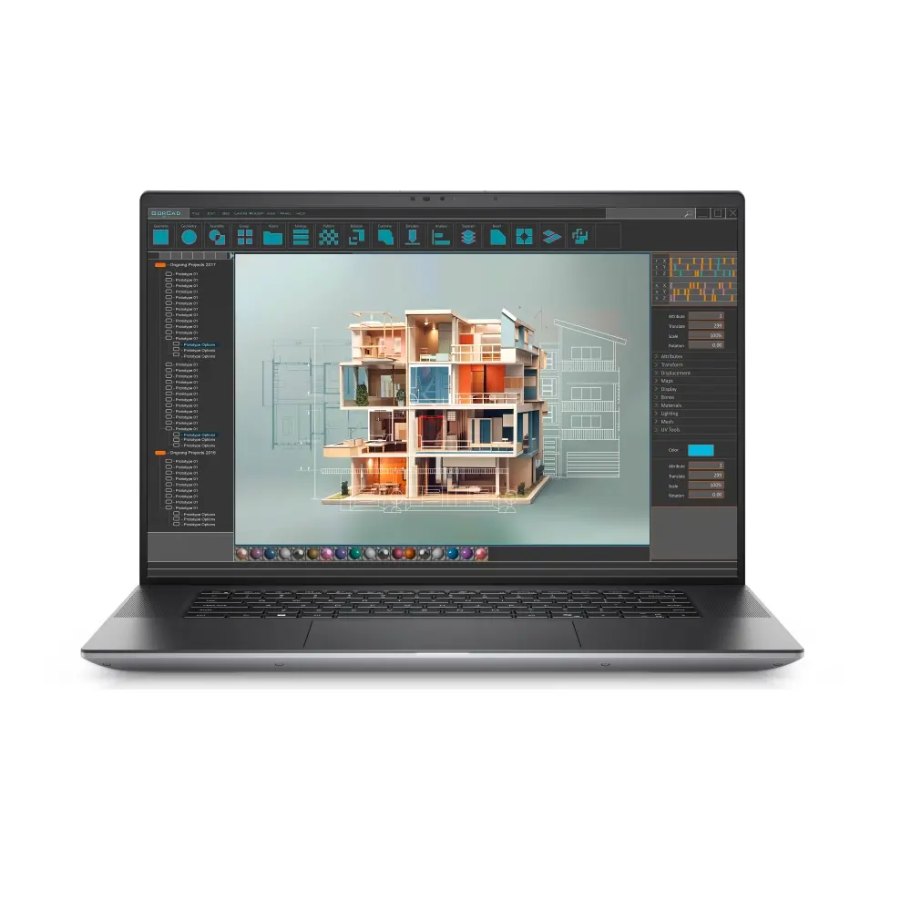 Лаптоп, Dell Precision 5690, Intel Core Ultra 7 165H vPro (24 MB cache, 16C, up to 5GHz), 16" FHD+ (1920x1200), 500 nits IPS, FHD HDR IR Cam, 32GB LPDDR5x 7467 MT/s, 1TB, M.2 2280, Gen 4, NVIDIA RTX 1000 Ada 6GB GDDR6, Wi-Fi 7, BT, FPR, Backlit, Win 11 Pro, 3Y