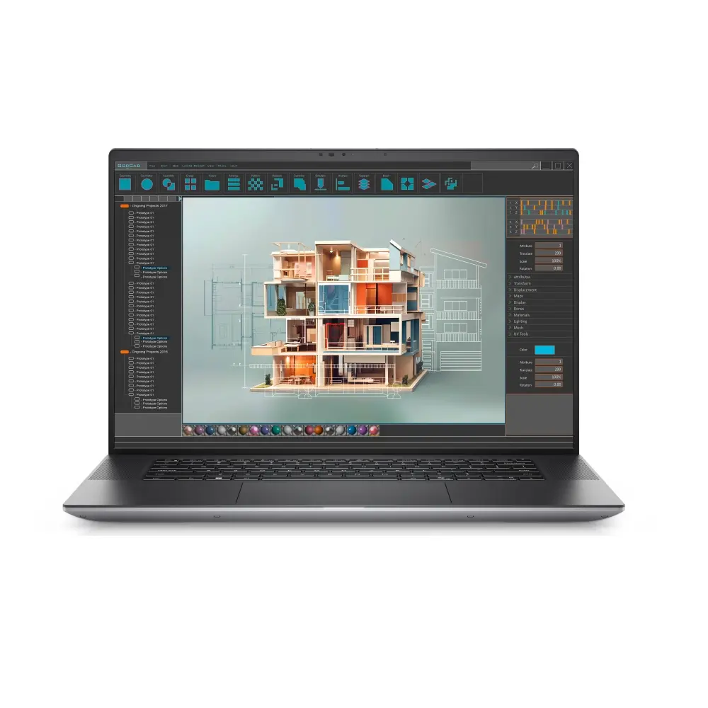 Лаптоп, Dell Precision 5690, Intel Core Ultra 7 165H vPro (24 MB cache, 16C, up to 5.0 GHz), 16" FHD+ (1920x1200), 500 nits IPS, FHD HDR IR Cam, 32GB LPDDR5x 7467 MT/s, 1TB M.2 2280 G4, NVIDIA RTX 2000 Ada 8GB GDDR6, Wi-Fi 7, BT, FPR, Backlit, Win 11 Pro, 3Y PS