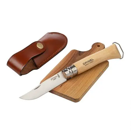 Комплект нож с тирбушон и дъска OPINEL
