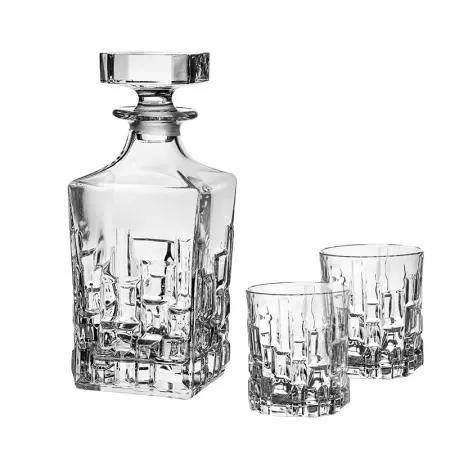 Комплект от бутилка и 6 бр. чаши за уискаи RCR - ETNA - image 3