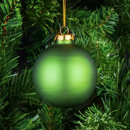 Стъклена топка зелена мат - image 1