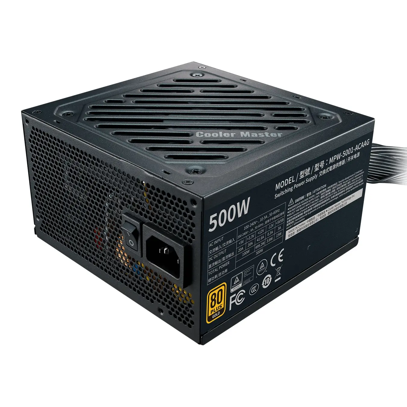 Захранване, COOLERMASTER PSU CM MPW-5001-ACAAG/500W GLD - image 1