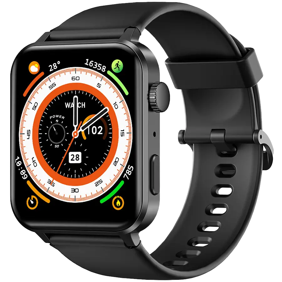 Blackview R30 Pro Fitness Smartwatch, 1.83-inch HD,220mAh Battery, 24-hour SpO2 Detection + Heart Rate Monitoring, Monitor Sleep status, Calls and SMS notification, Black