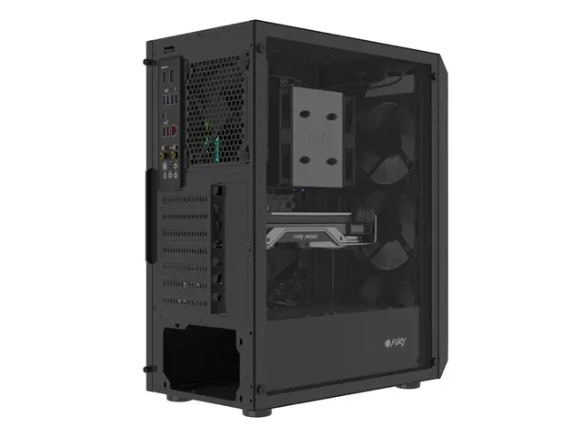 Кутия за компютър, Fury PC Case Shobo SH4 Midi Tower, Window, Black - image 6