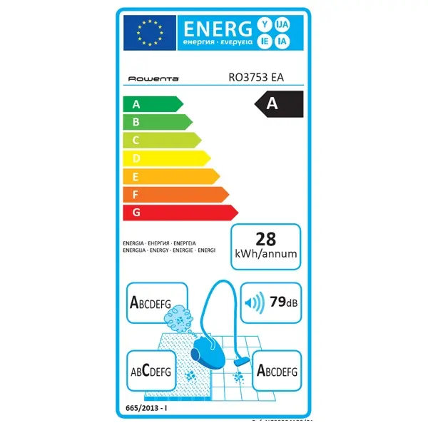 Прахосмукачка, Rowenta RO3753EA, Compact Power (black/orange) - 750W, ACAA, parquet - image 6