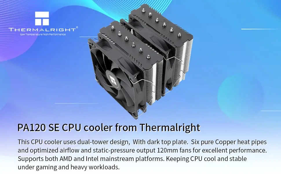 Thermalright охладител CPU Cooler Peerless Assassin 120 SE - Dual-Tower - LGA1851/LGA1700/AM5 - image 9