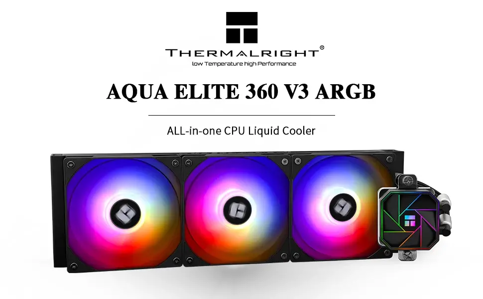 Thermalright водно охлаждане Water Cooling Aqua Elite 360 Black A-RGB V3 - LGA1851/LGA1700/AM5 - image 8