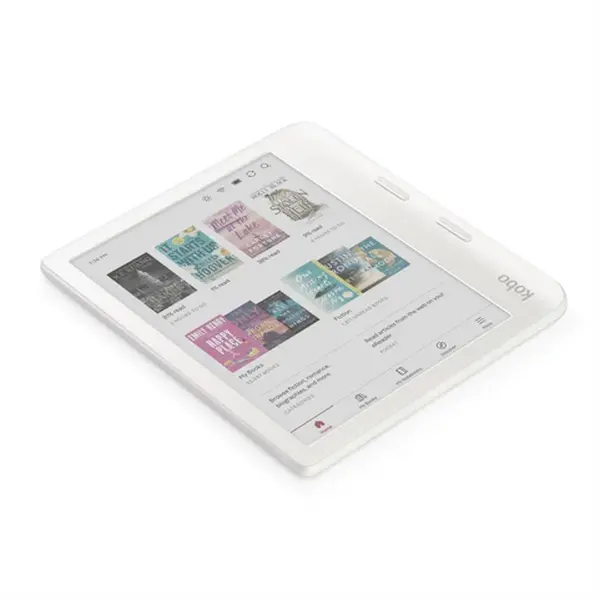 Четец за Е-книги, Kobo Libra Colour e-Book Reader, E Ink Kaleido touchscreen 7 inch, 1680 x 1264, 32 GB, 2 GHz, Greutate 0.215 kg, Wireless Da, Comfort Light PRO, IPX8 - up to 60 mins in 2 metres of water, 15 file formats supported natively, White - image 3