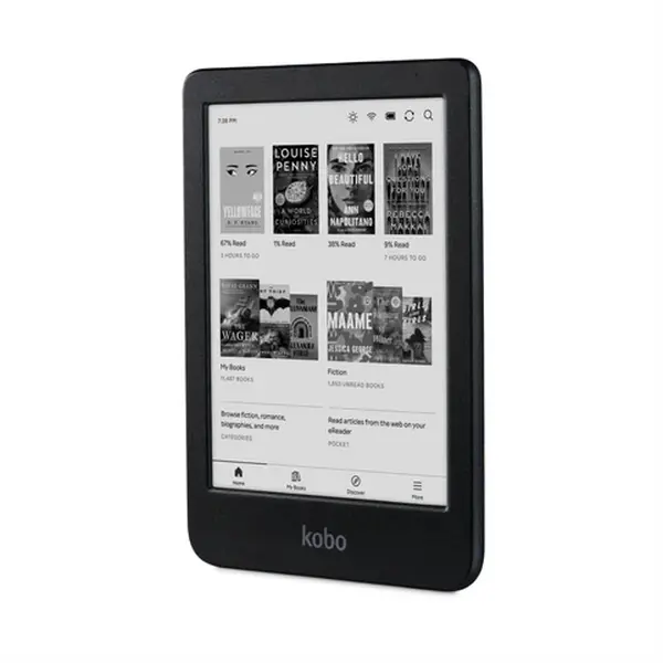 Четец за Е-книги, Kobo Clara BW e-Book Reader, E Ink Carta 1300 touch screen 6 inch, 1448 x 1072 pixels, 16 GB, 1000 MHz/512 MB, 1 x USB C, Greutate 0.172 kg, Wireless, Comfort Light, 12 fonts 50 font styles 15 file formats supported natively Black - image 1