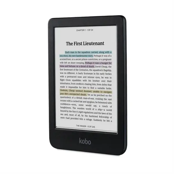 Четец за Е-книги, Kobo Clara Colour e-Book Reader, E Ink Kaleido touch screen 6 inch colour, 1448 x 1072 pixels, 16 GB, 1000 MHz/512 MB, 1 x USB C, Greutate 0.172 kg, Wireless Da, Comfort Light, 12 different fonts and over 50 font styles, Black - image 1