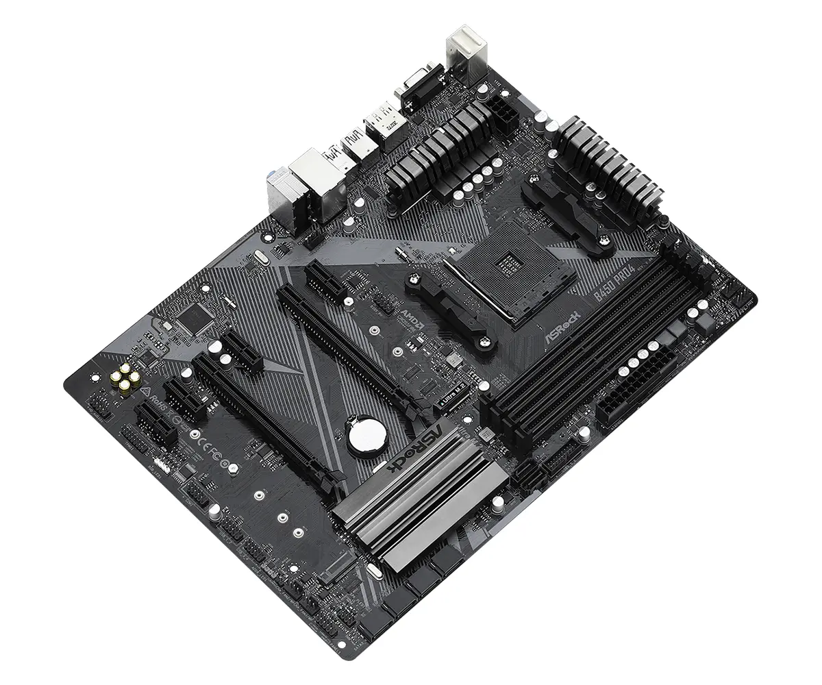 Дънна платка ASRock B450 Pro4 R2.0, AM4, DDR4 - image 2