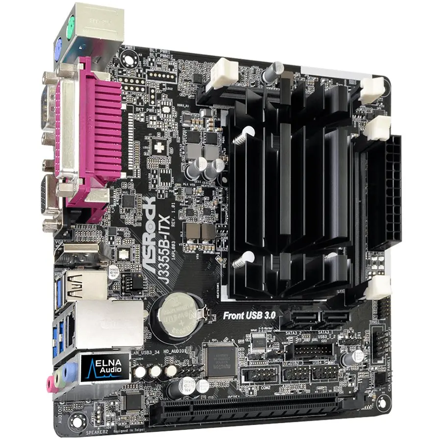 ASROCK Main Board Desktop (J3355 2.5GHz, DDR3 SO DIMM, 1xPCI 2.0x1,HDMI,VGA, 8ch, GLan,SATAIII,COM, LPT) Mini-ITX - image 2