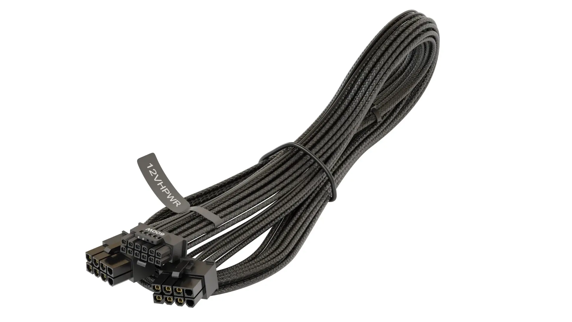Seasonic модулен кабел Modding Cable 600W Black - PCIe 5.0 12VHPWR - SS-2X8P-12VHPWR-600-BK - image 1