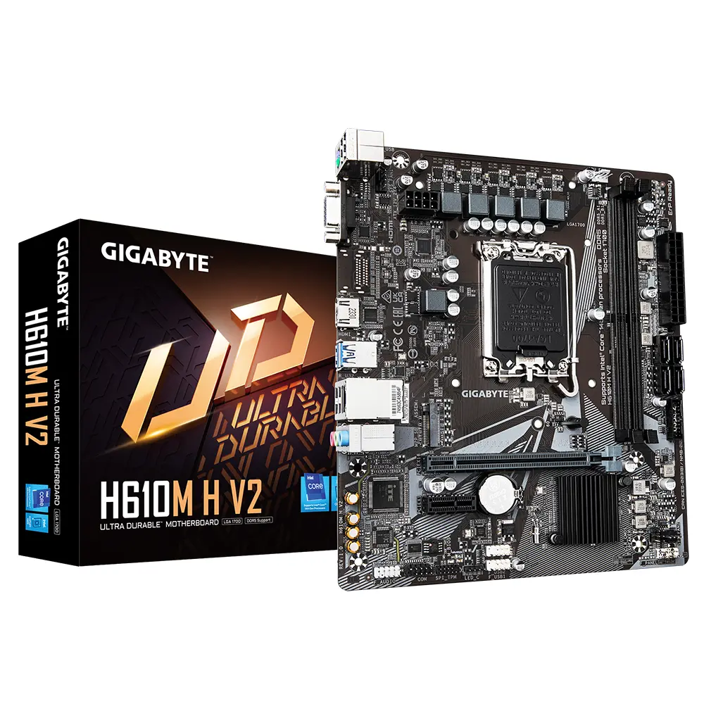 Дънна платка GIGABYTE H610M H V2 Socket 1700, DDR5 rev 1.0, Micro ATX - image 3