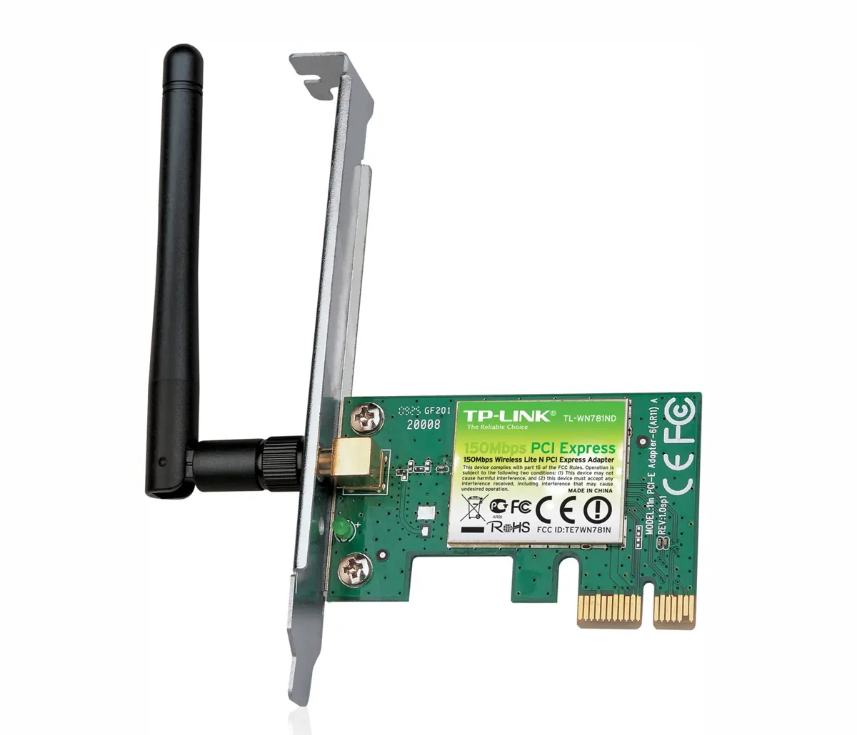 Адаптер за мрежа TP-LINK TL-WN781ND, N150, PCI Express, 1x антена - image 1