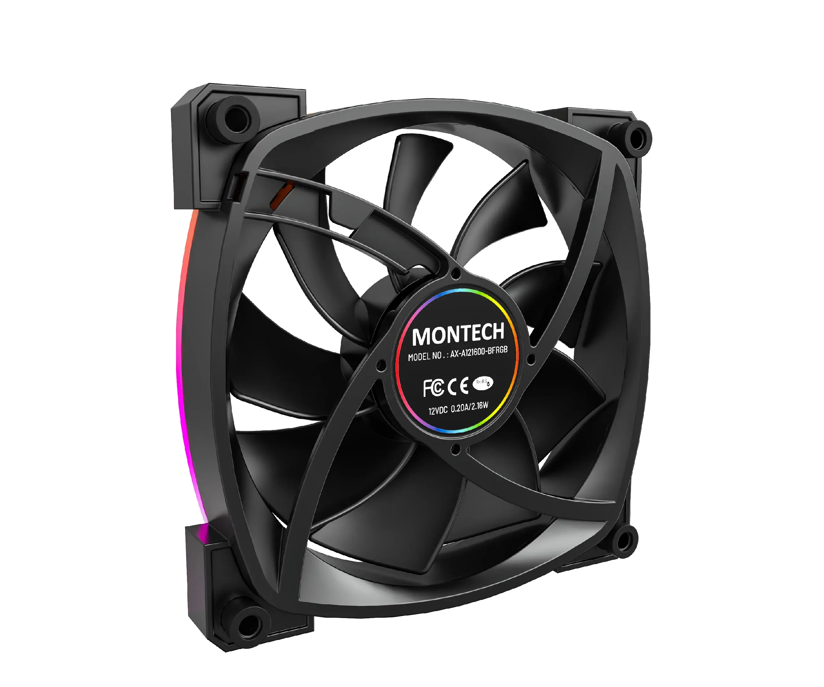 Montech вентилатор AX120 PWM, Fan 120mm, ARGB, Black - image 8