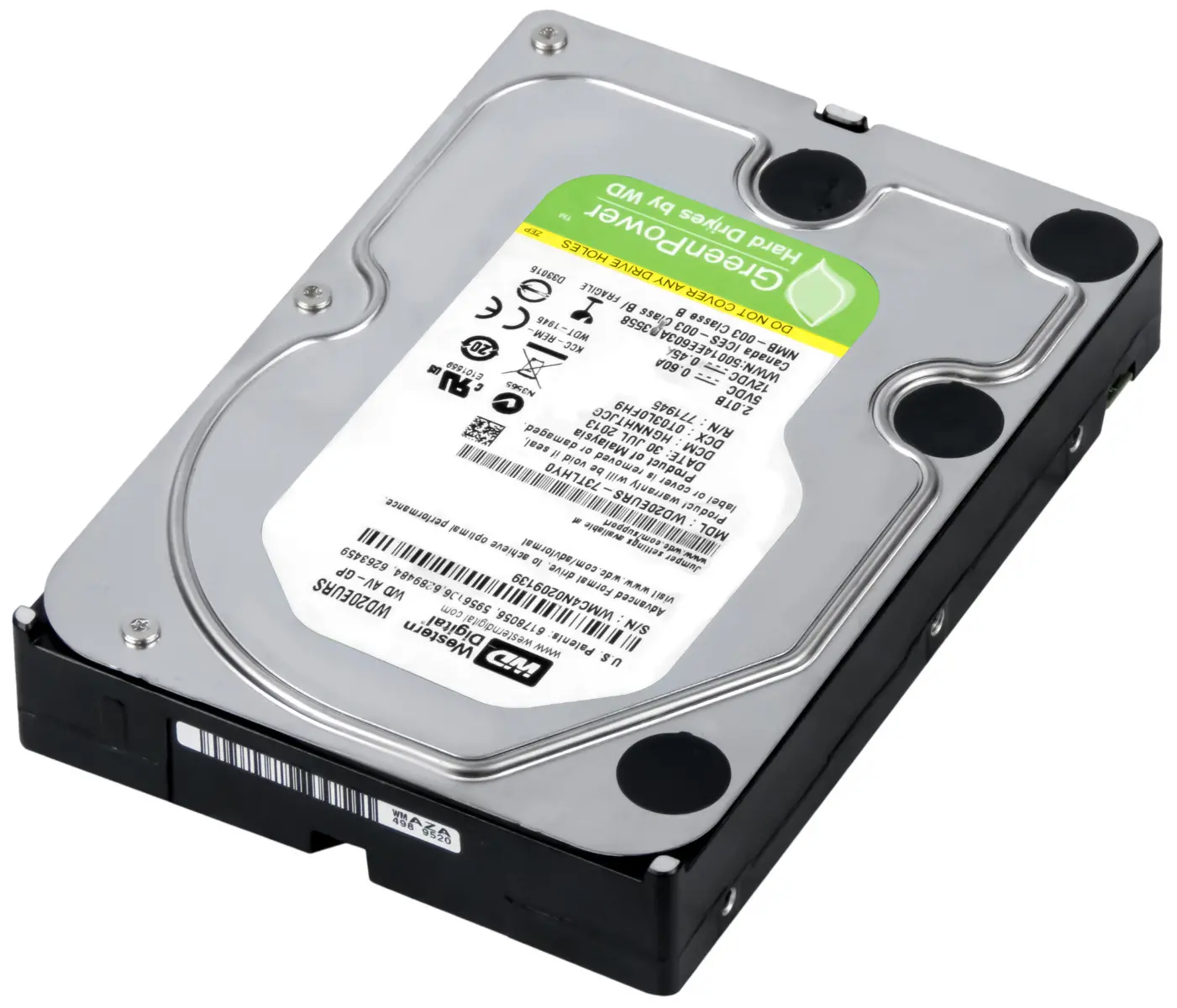 Твърд диск, OTHER 2T WD SATA2  64MB GREEN - image 2