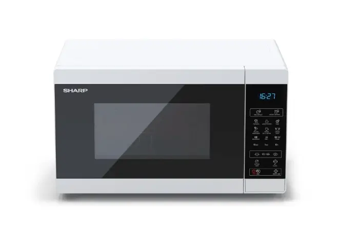 Микровълнова печка, Sharp YC-MG02E-W, Fully Digital, Built-in microwave grill, Grill Power: 1000W, Cavity Material -steel, 20l, 800 W, LED Display Blue, Timer & Clock function, Child lock, White door, Defrost, Cabinet Colour: White - image 3