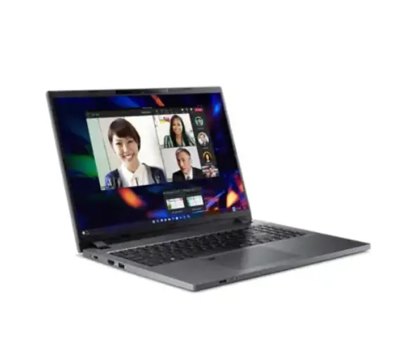 Лаптоп, Acer Travelmate TMP216-51-TCO-75L8, Core i7-1355U, (3.7GHz up to 5.0Ghz, 12MB), 16" IPS (WUXGA 1920x1200), 16GB DDR4, 1024GB PCIe SSD, 1x M.2, 1x 2.5" HDD, Intel UMA, FHD cam, FPR, Wi-Fi 6E, BT, KB Backlit, Win 11 Pro, Gray, 3Y War+Acer Projector X1128i - image 1