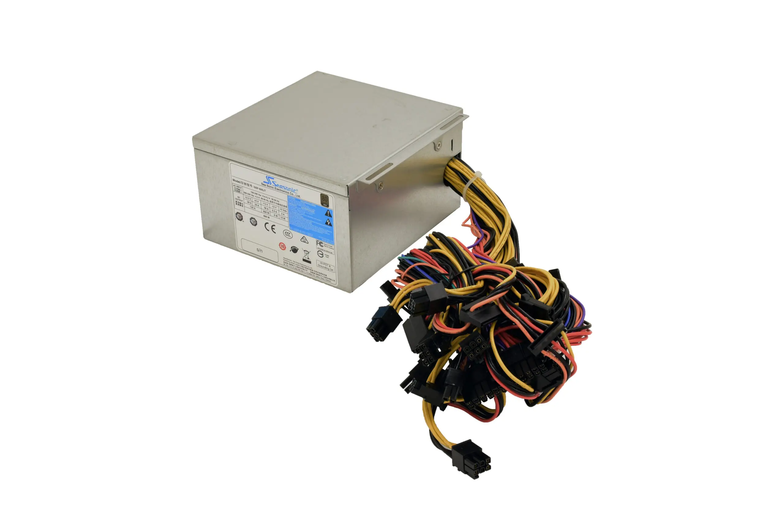 Power supply 600W, APFC, 12cm fan, ATX 12V v.2.3, 80+ gold, DC to DC converter design, MTBF full load 25? amb. : >100K hours; SSP-600JT - image 2
