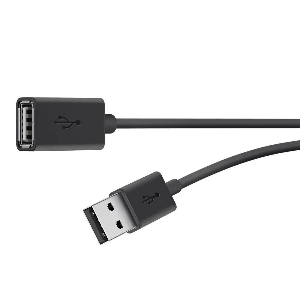 Кабел удължител Belkin USB Type-A Male към USB Type-A Female 4.8M, Черен