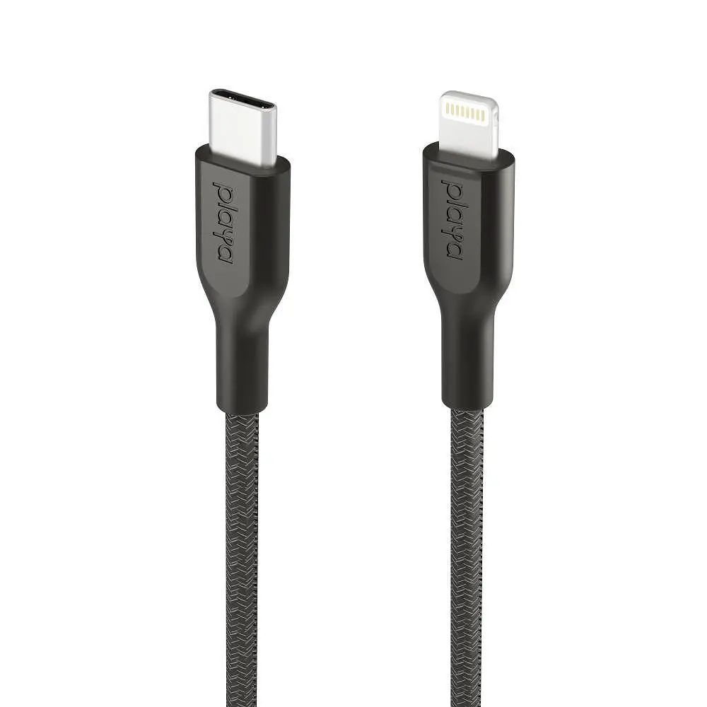 Кабел с оплетка Belkin Playa USB-C към Lightning 1M, Черен - image 4