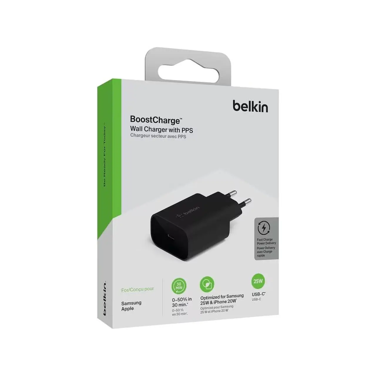 Зарядно устройство Belkin BoostCharge 25W USB-C, Черен - image 3