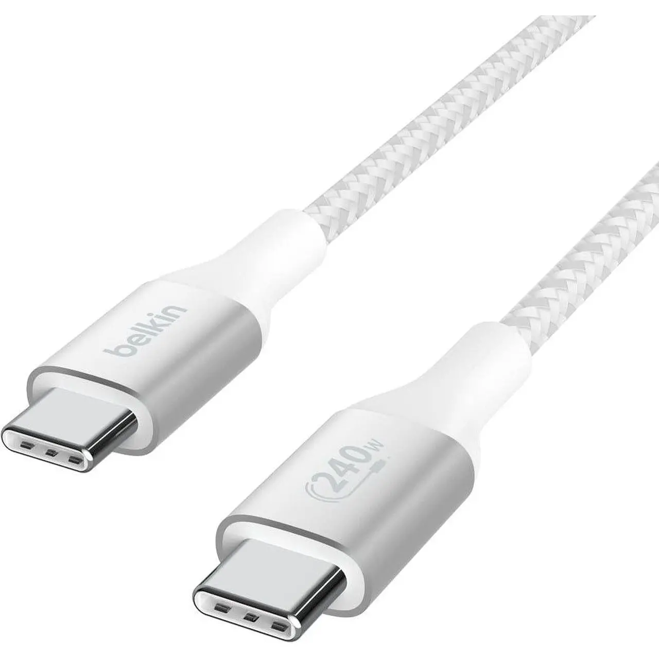 Кабел Belkin BOOST CHARGE™ USB-C към USB-C Cable Braided 240W 1M, Бял - image 3