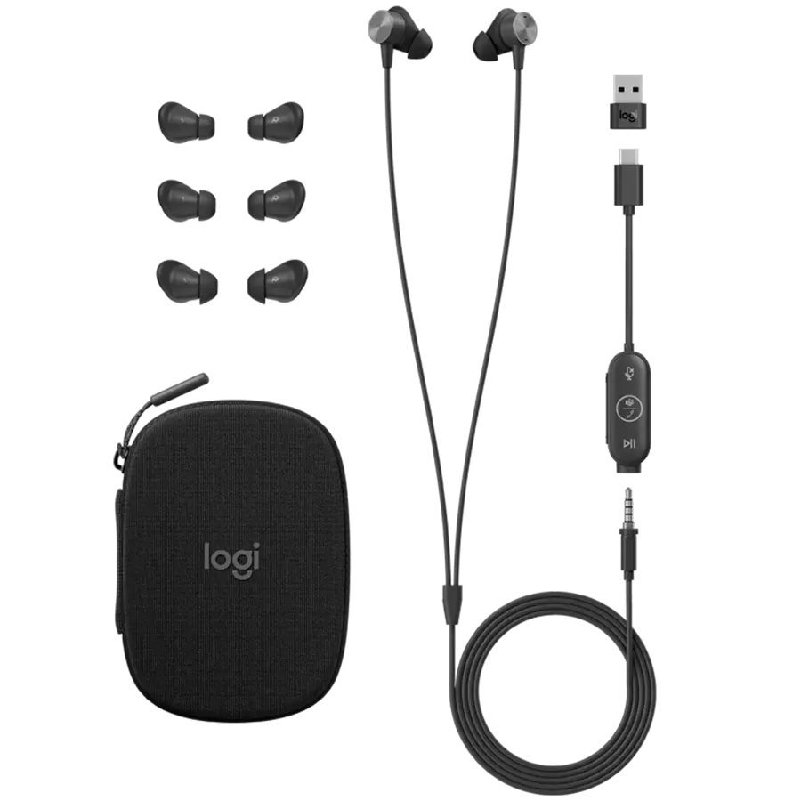 LOGITECH Logi Zone Wired Earbuds Teams - GRAPHITE - USB - EMEA - image 5