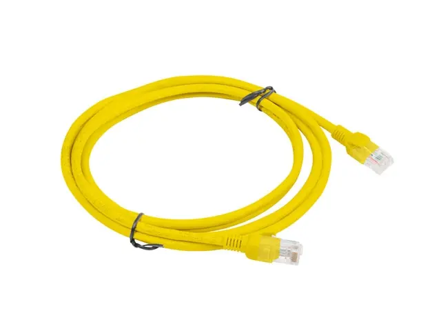 Кабел, Lanberg patch cord CAT.6 2m, yellow - image 1