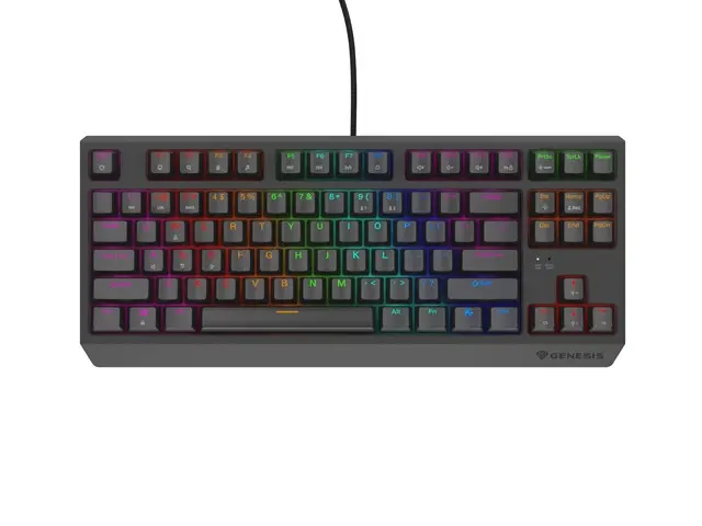 Клавиатура, Genesis Gaming Keyboard Thor 230 TKL Lite US Rainbow Mechanical Outemu Red Black Hot Swap