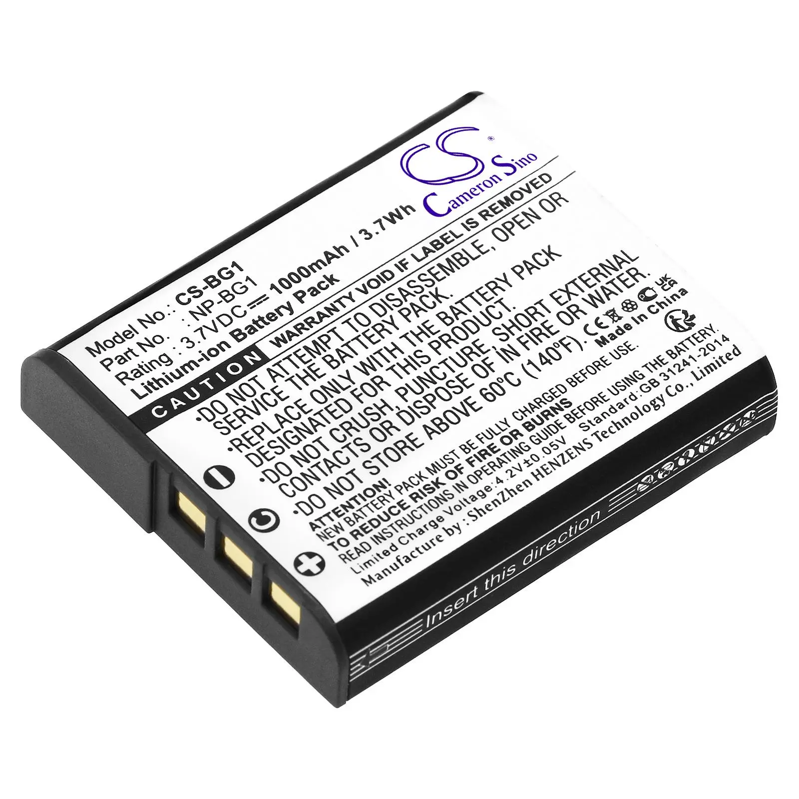 Батерия за апарат SONY NP-BG1 LiIon 3.7V 1000mAh  Cameron Sino - image 1