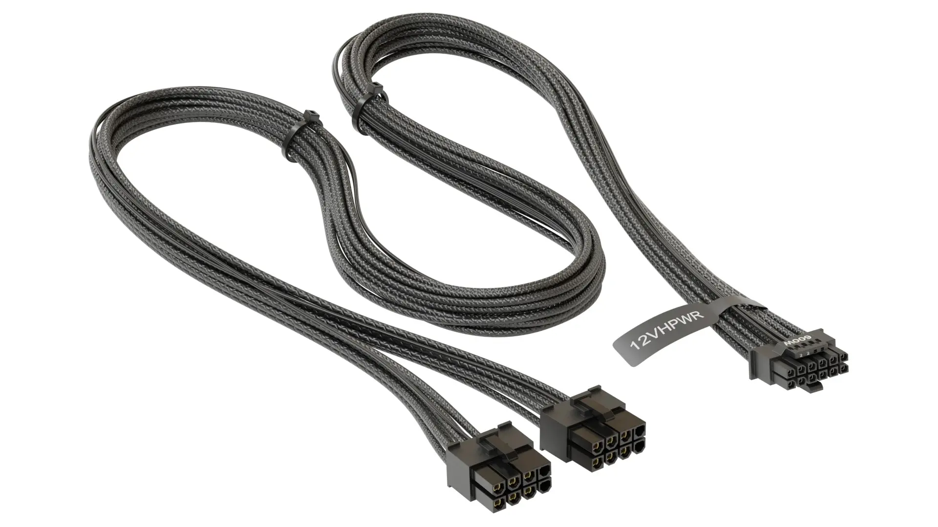 Seasonic модулен кабел Modding Cable 600W Black - PCIe 5.0 12VHPWR - SS-2X8P-12VHPWR-600-BK