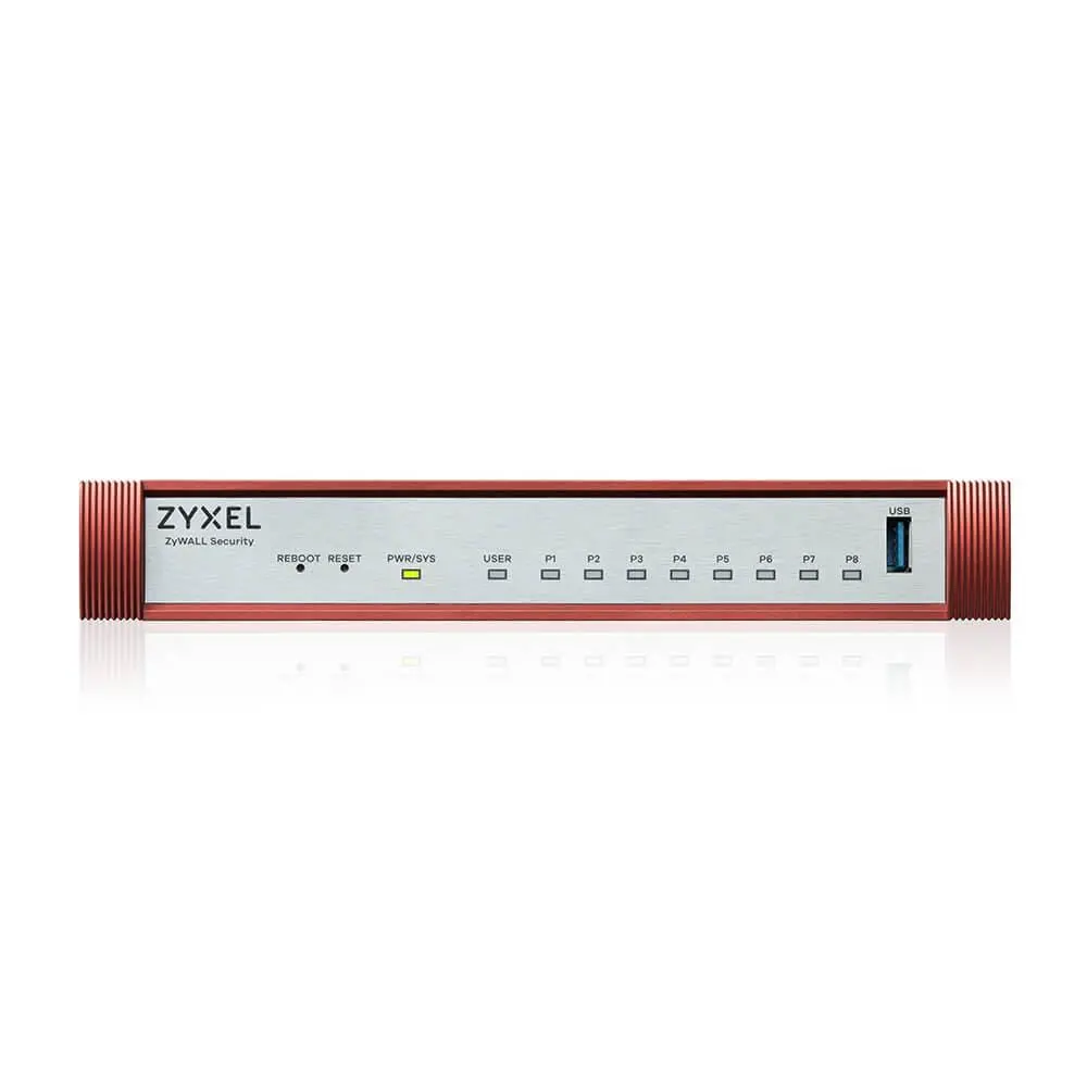 Защитна стена ZYXEL USG FLEX 100H 8x1Gbps, 1xUSB, без лиценз