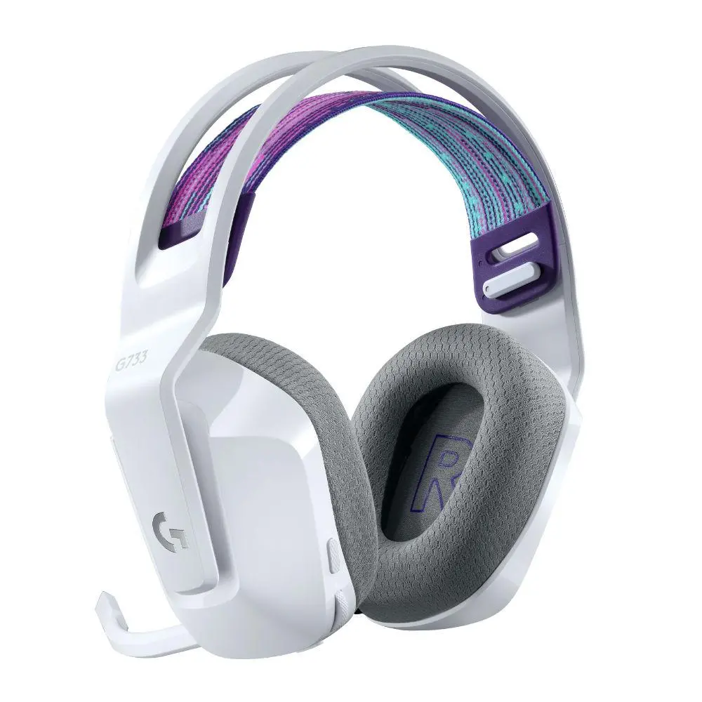 Слушалки, Logitech G733 Wireless Headset, Lightsync RGB, Lightspeed Wireless, PRO-G 40 mm Drivers, DTS Headphone:X 2.0 Surround, Blue Voice Microphone, 278 g, White - image 2