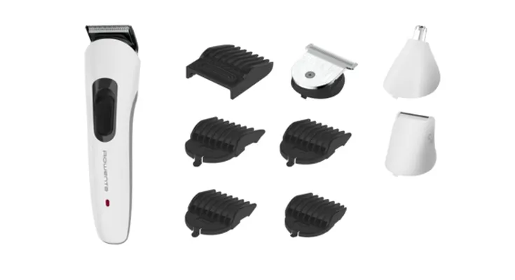 Тример, Rowenta TN8961F4 Multistyle 9in1, hair & beard, ear & nose, washable head, self-sharpening stainless steel blades, 60min autonomy, NiMh, charging time 8h, cordless + corded, cleaning brush & oil