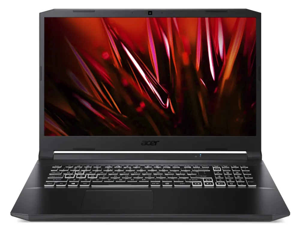 Лаптоп, Acer Nitro 5, AN517-54-760A, Core i7-11800H (2.3GHz up to 4.6GHz, 24MB), 17.3" FHD IPS 144Hz, 8 GB DDR4 3200MHz (1 slot free), 1024GB NVMe SSD, HDD Kit, RTX 3050 4GB GDDR6, Cam&Mic.,Wi-Fi 6ax, BT 5.1, Backlit kbd, No OS, Black - image 1