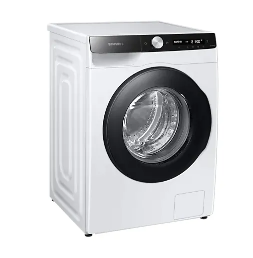 Пералня, Samsung WW80T504DAE/S7, Washing Machine,  8 kg, 1400 rpm,  Energy Efficiency B, Eco Bubble, Hygiene Steam, Spin Efficiency B,  White, Black door - image 1