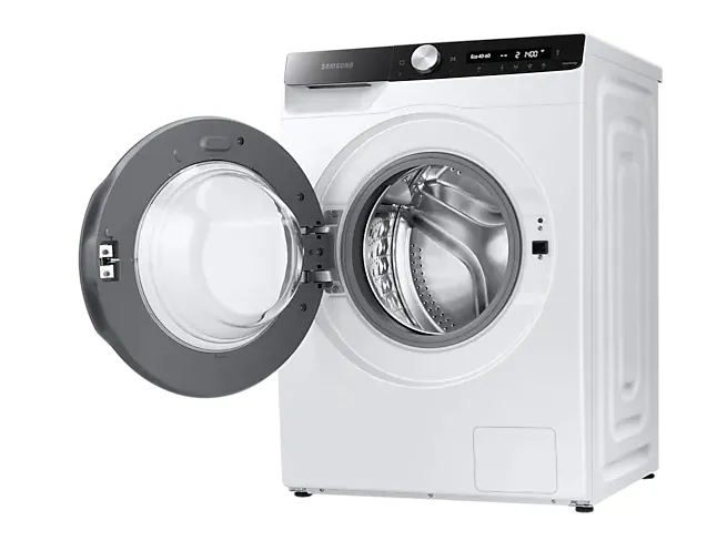 Пералня, Samsung WW80T504DAE/S7, Washing Machine,  8 kg, 1400 rpm,  Energy Efficiency B, Eco Bubble, Hygiene Steam, Spin Efficiency B,  White, Black door - image 6