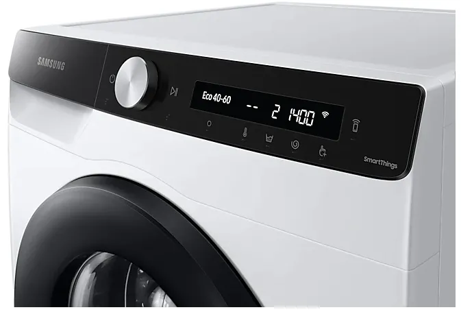Пералня, Samsung WW80T504DAE/S7, Washing Machine,  8 kg, 1400 rpm,  Energy Efficiency B, Eco Bubble, Hygiene Steam, Spin Efficiency B,  White, Black door - image 8