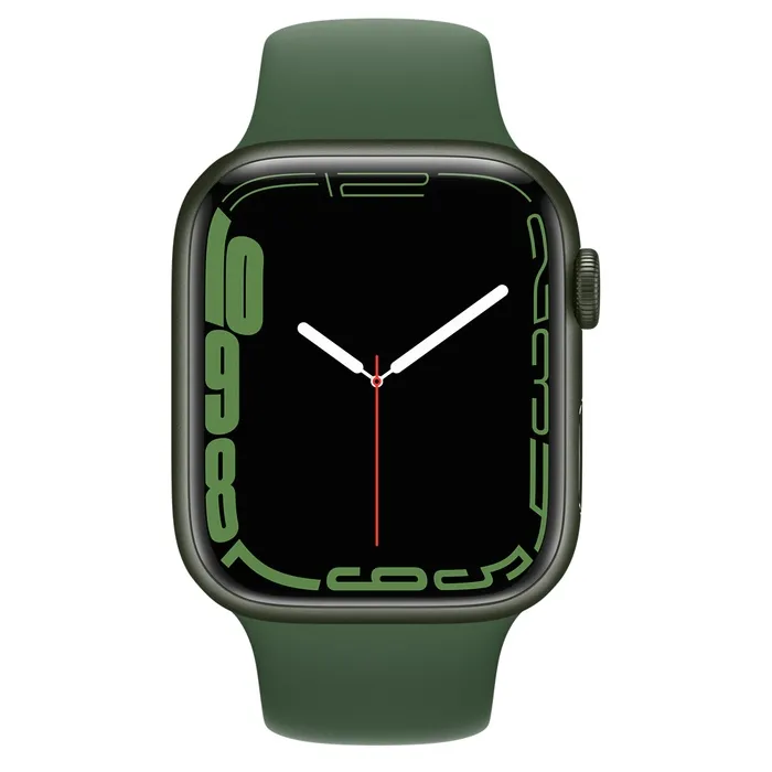 Часовник, Apple Watch Series 7 GPS, 45mm Green Aluminium Case with Clover Sport Band - Regular - image 1
