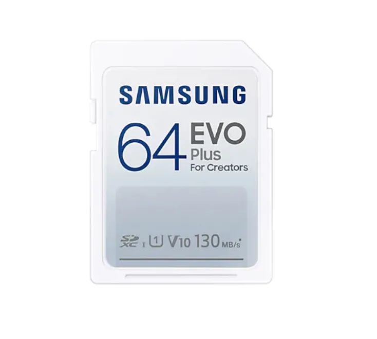 Памет, Samsung 64GB SD Card EVO Plus, Class10, Transfer Speed up to 130MB/s