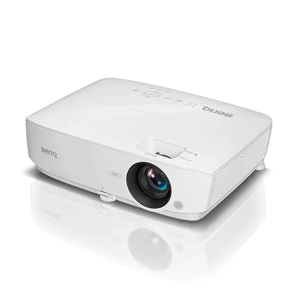 Мултимедиен проектор, BenQ MH536, DLP, FHD (1920x1080), 20 000:1, 3800 ANSI Lumens, Zoom 1.2x, Glass Lenses, Auto Vertical Keystone, Infographic Mode, Speaker 2W, 2xVGA, 2xHDMI, S-Video, RCA, VGA out,  Audio In/Out, RS232, USB A 1.5A, 2.6 kg, White - image 1