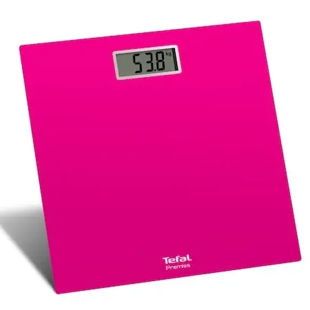 Везна, Tefal PP1403V0, Premiss Pink, glass platform (30x30x2cm), 150kg /100 g, display (65x28mm), 1 battery CR 2032 - image 2