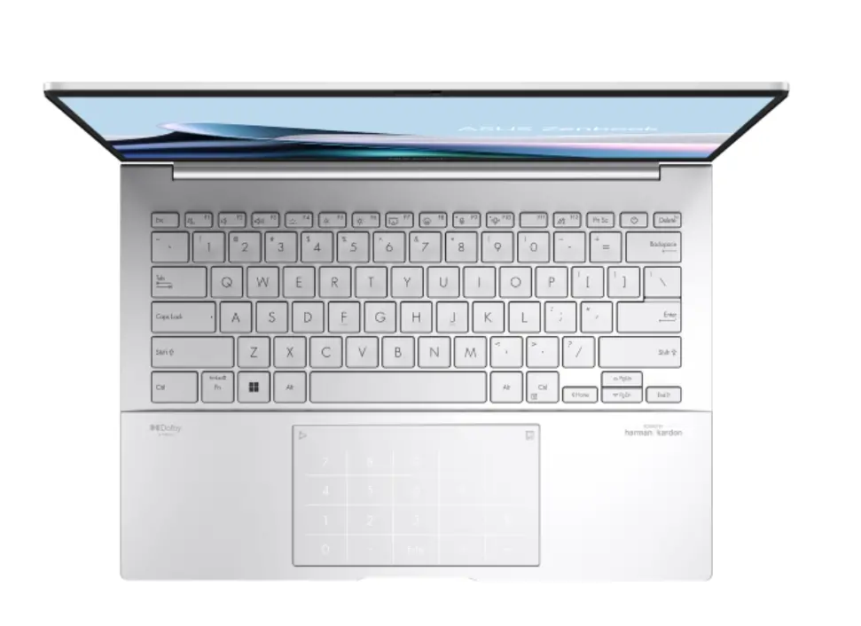 Лаптоп, Asus Zenbook UX3405MA-PP212W, Intel Ultra 7 155H 1.4 GHz (24MB Cache, up to 4.8 GHz) ,14."OLED ,WQXGA+(WQ+) 2880X1800 16:10, LPDDR5X 16GB(ON BD.), 1TB PCIEG4 SSD, Intel Art Graphics, Widnows 11, Silver - image 1