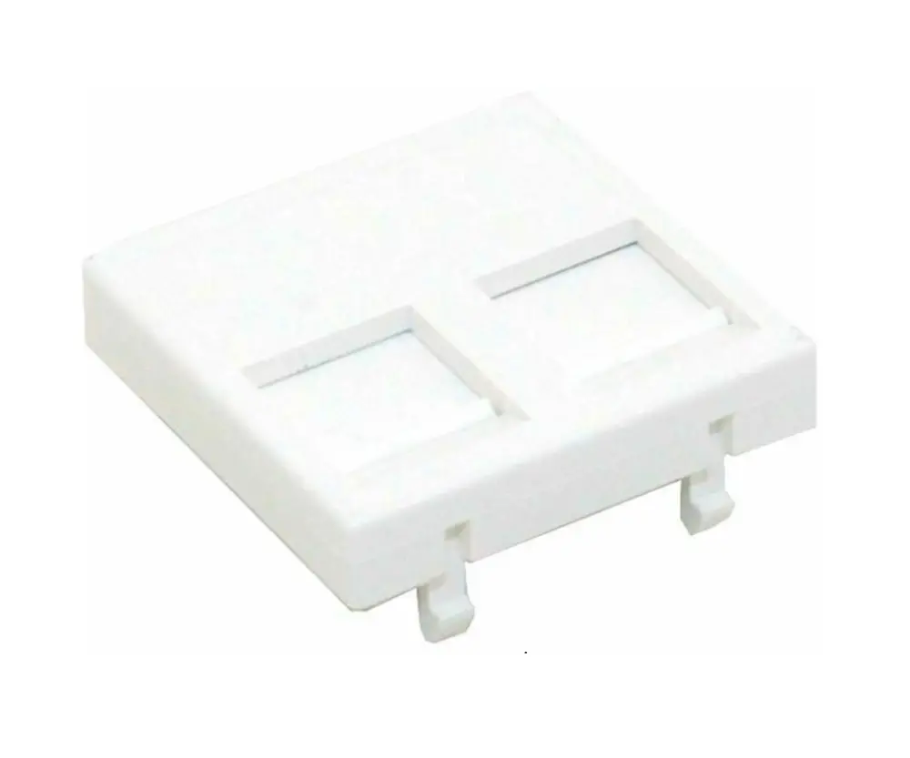 Панел 45mm x 45mm EU Style Double Shuttered Module - Accepts 2 x RJ-45 Jack