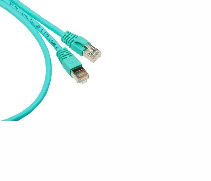 Пач кабел 3M VOL-6ASFL-L5, RJ45, S/FTP, CAT6a, 5м, тюркоаз