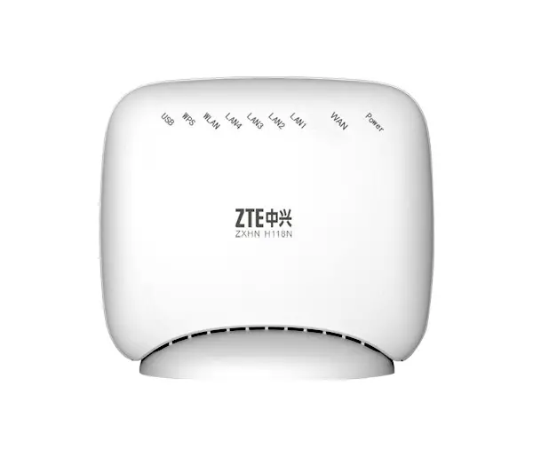 Безжичен рутер ZTE H118N, N300, 5x 10/100Mb порта, 1x USB порт, 2x2 вътр. антени